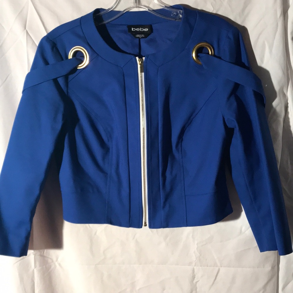 Bebe Crop Jacket Small Lined - image 3